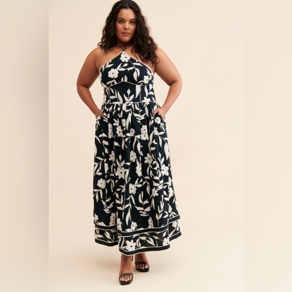 Halter Floral Maxi Dress - Picture 2 of 8